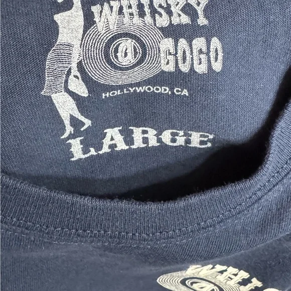 NEW UNISEX LARGE Navy Whisky A Go Go T-Shirt HOLLYWOOD CA - Picture 5 of 5